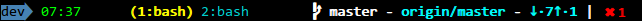 tmux-gitbar demo