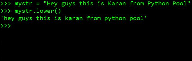 Python Basic Program to Convert String to Lowercase
