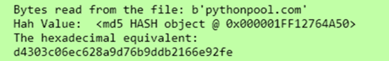 Calculate MD5 hash of a file