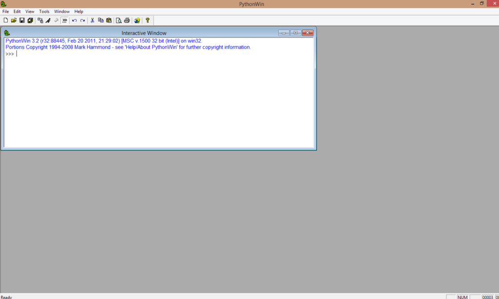 opening pythonwin