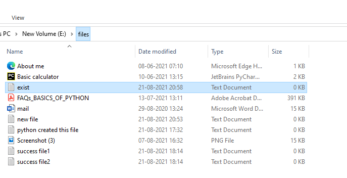 Create a file if not exists