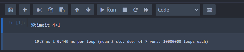 Python Timeit() Libary Jupyter