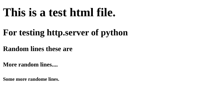 The output of index.html