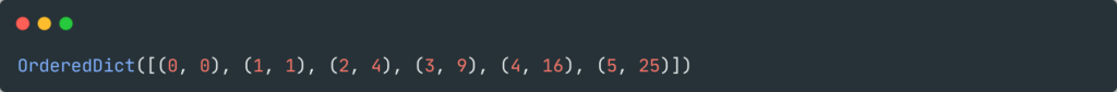 Ordered dict comprehension