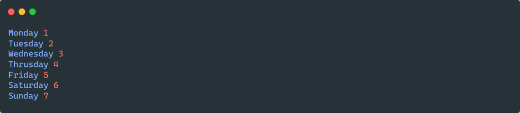 Ouput of example 1