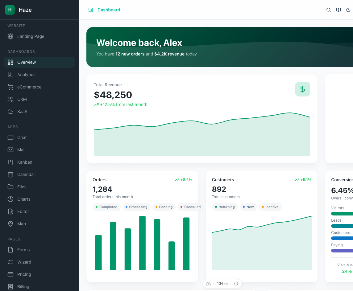 Haze Dashboard Nuxt