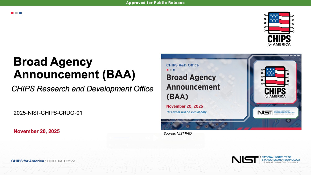 CHIPS R&D Office (CRDO) Broad Agency Announcement (BAA) Webinar