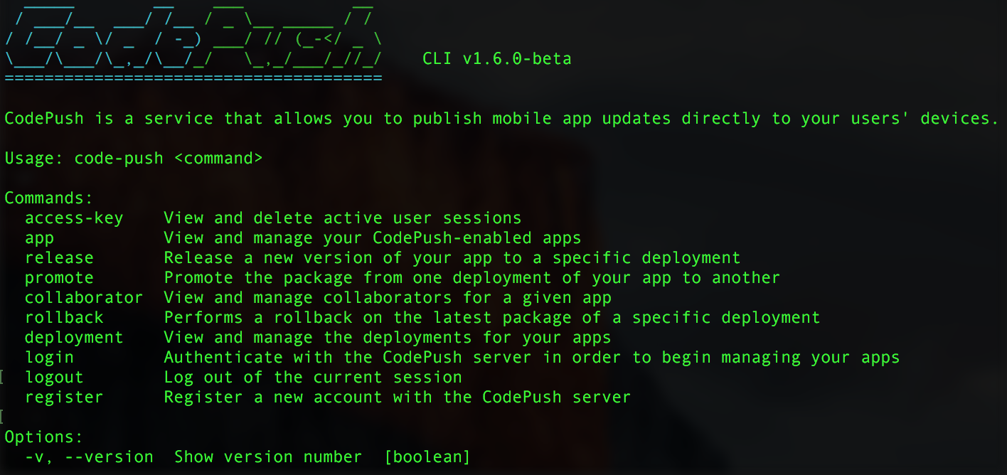 CodePush CLI