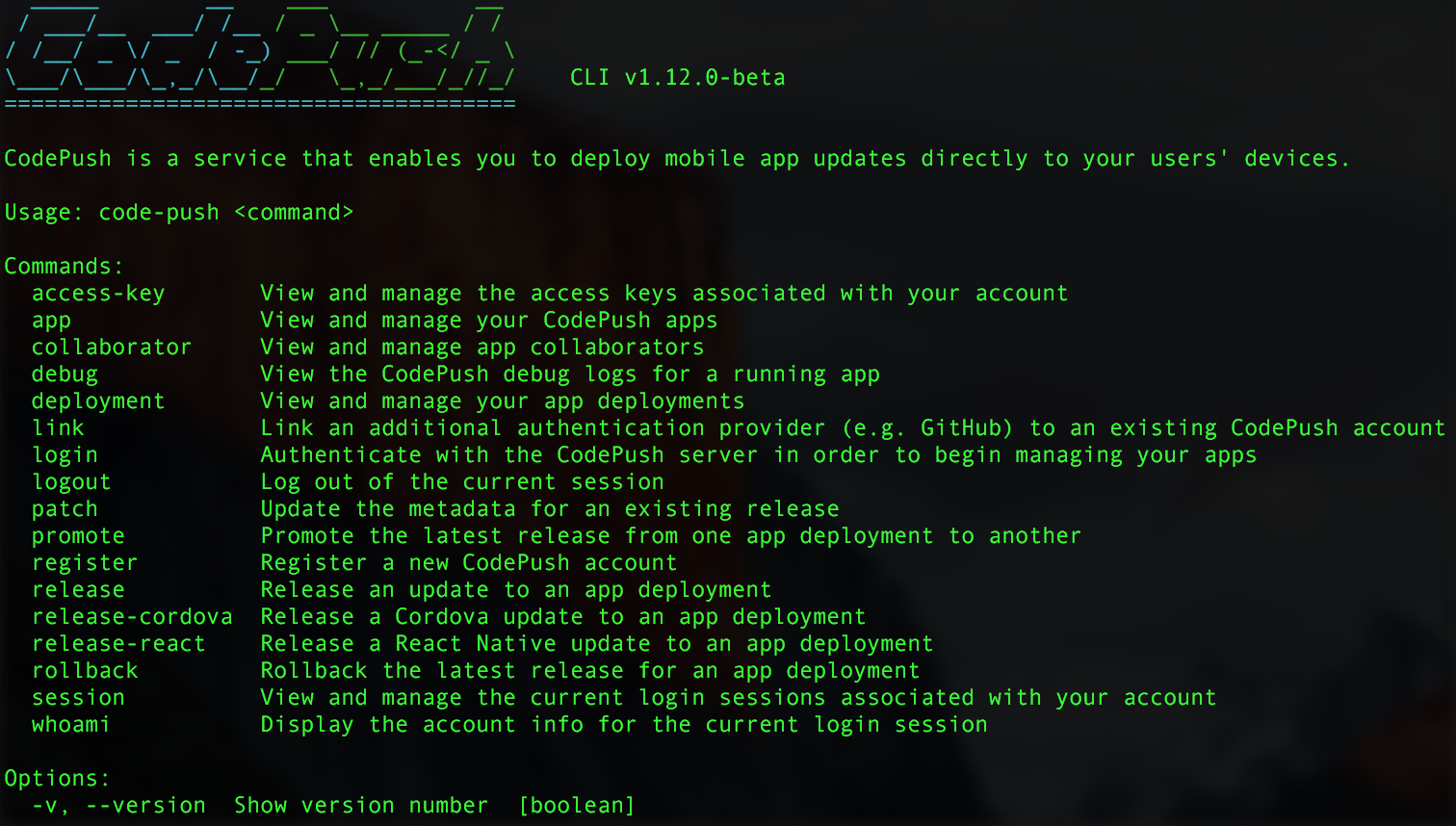 CodePush CLI