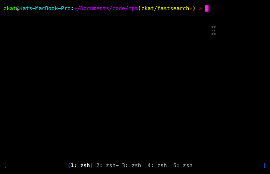 GOTTA GO FAST! This is a gif of the new npm search returning results in around a second for npm search web framework.