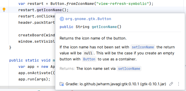 Javadoc screenshot