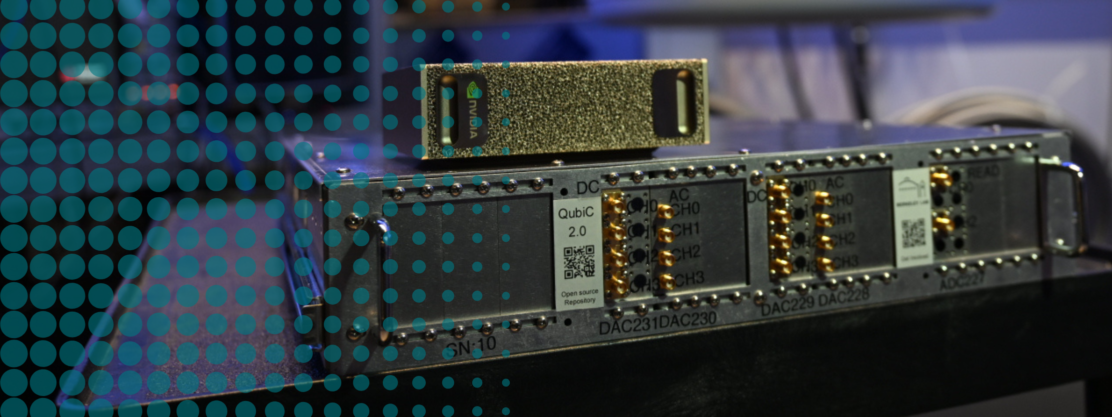 QubiC hardware created through a joint partnership between NVIDIA and Berkeley Lab.