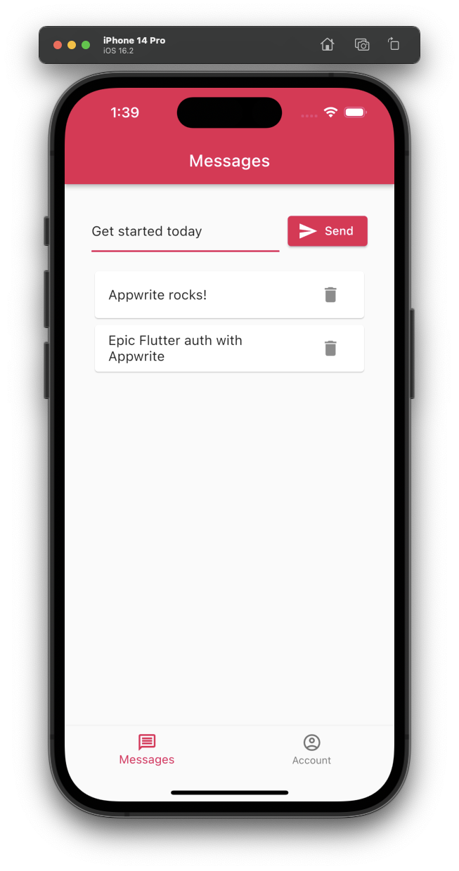 Appwrite Flutter list