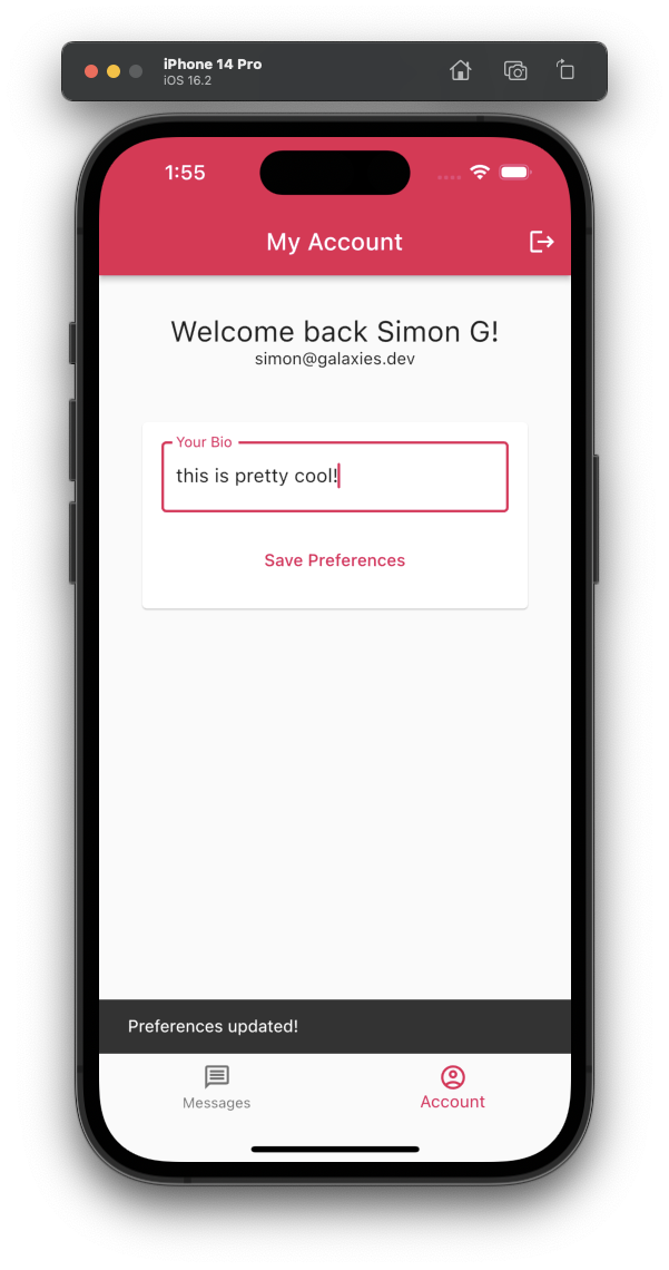 Appwrite preferences