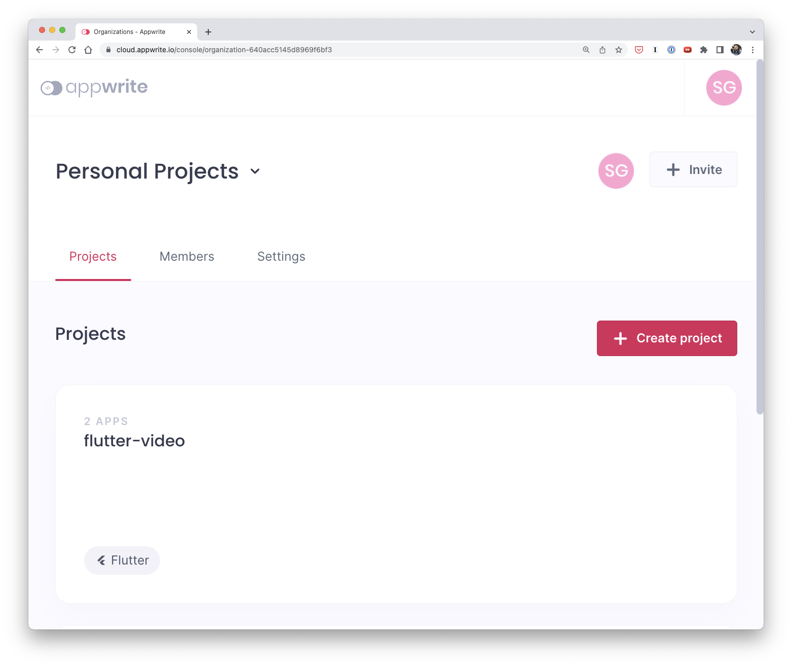 Appwrite project