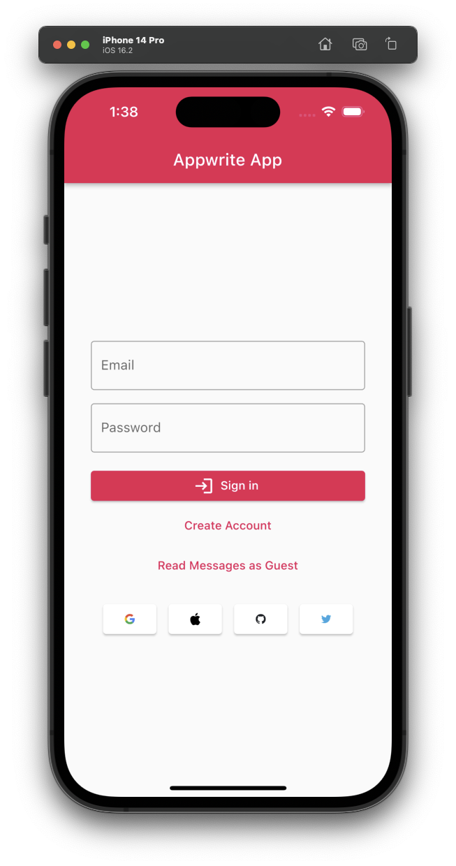 Flutter login