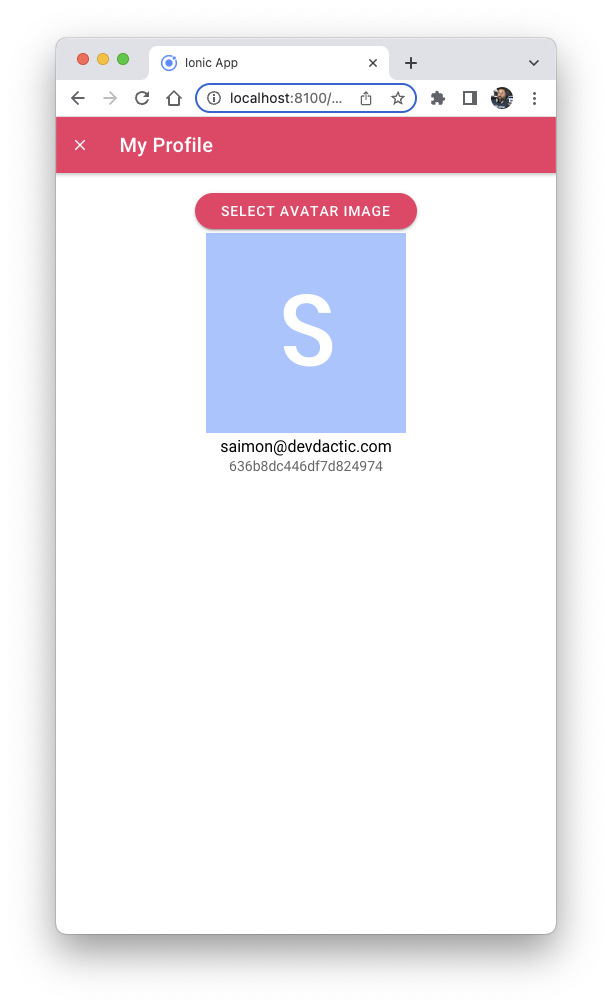 Appwrite user initials