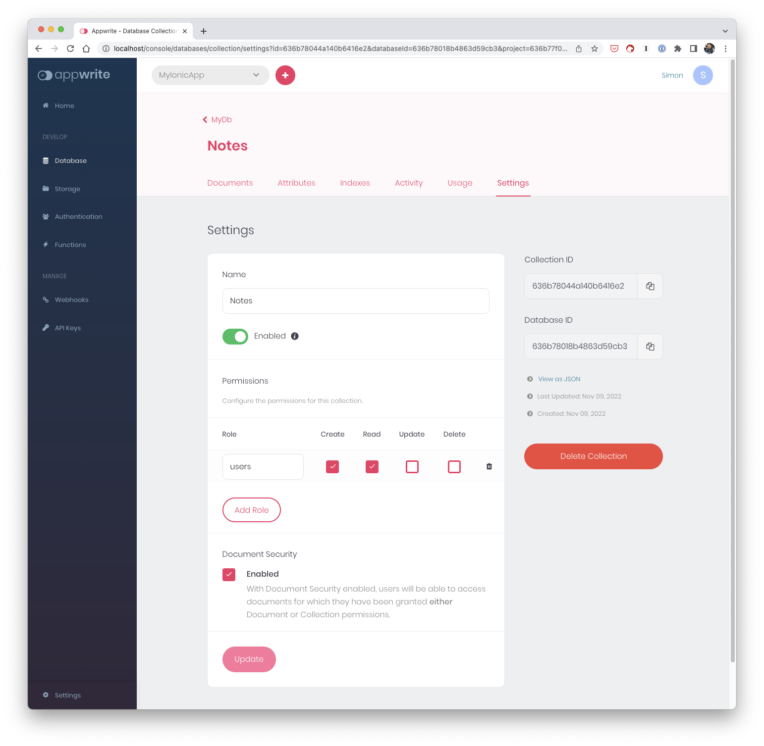 Appwrite permissions