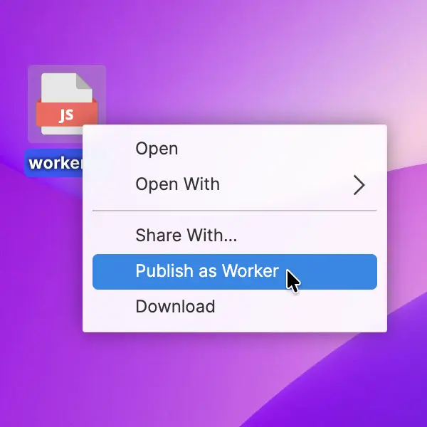 Deploy your worker