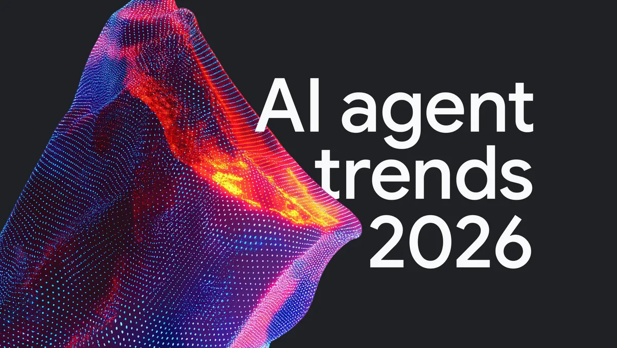 Banner image with text 'AI agent trends 2026