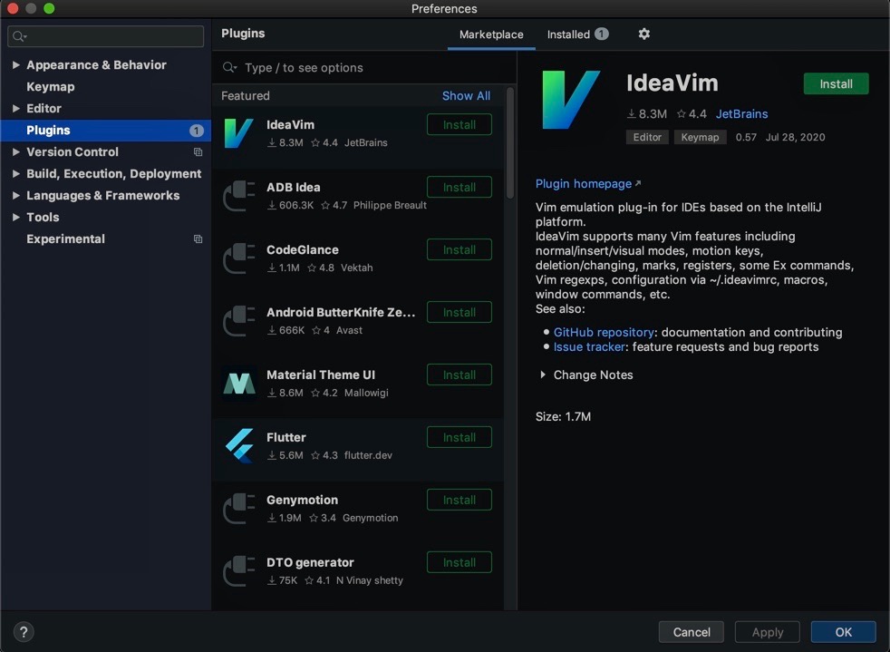 Click on Preferences then Plugins
