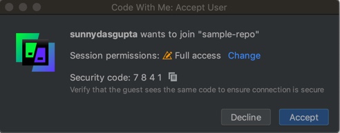 Code With Me Accept User Code With Me Accept User