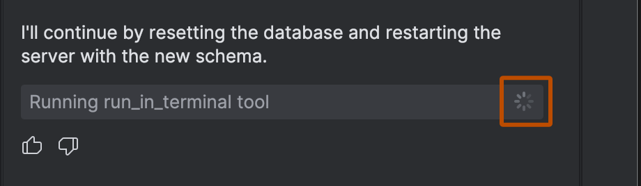 Screenshot der Copilot-Chat Ansicht. Das Drehfeldsymbol ist mit einer roten Kontur hervorgehoben.