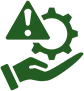 green hand/gear/exclamation
