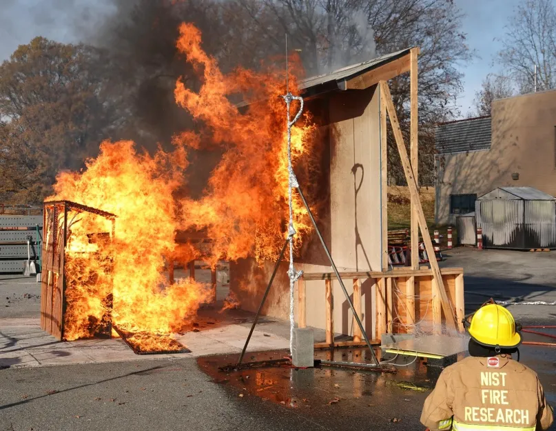 burning shed from structure separation experiments