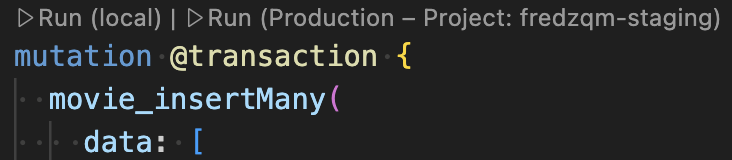CodeLens Run button for Firebase SQL
Connect