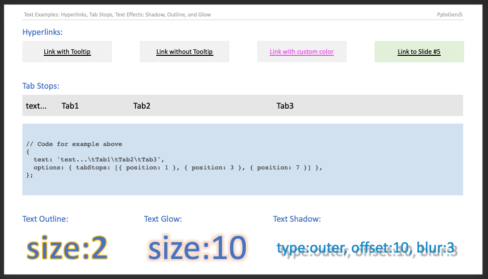 tab stops