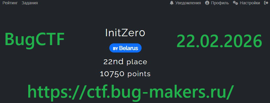 BugCTF 2026 status