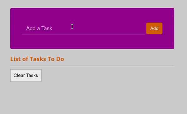 To Do App Output