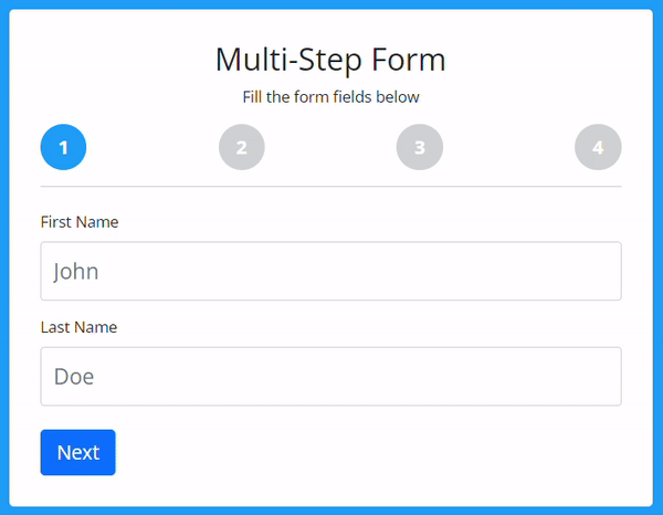Multi-step Form Output