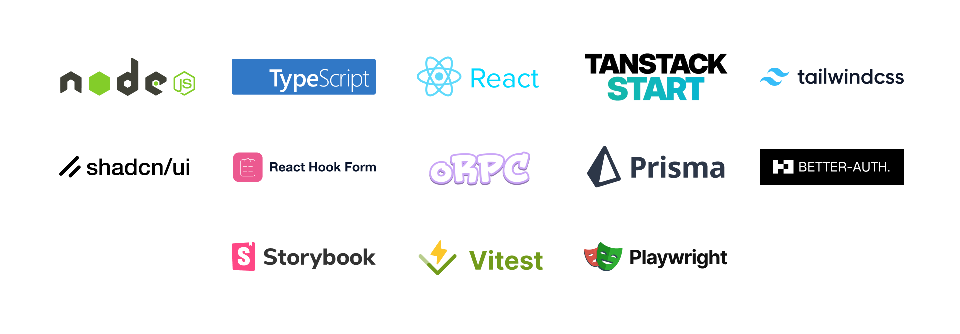Technologies logos of the starter