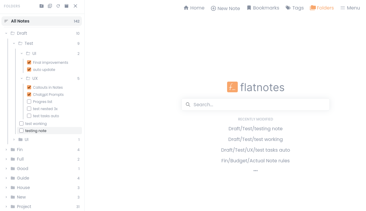 Folders Sidebar