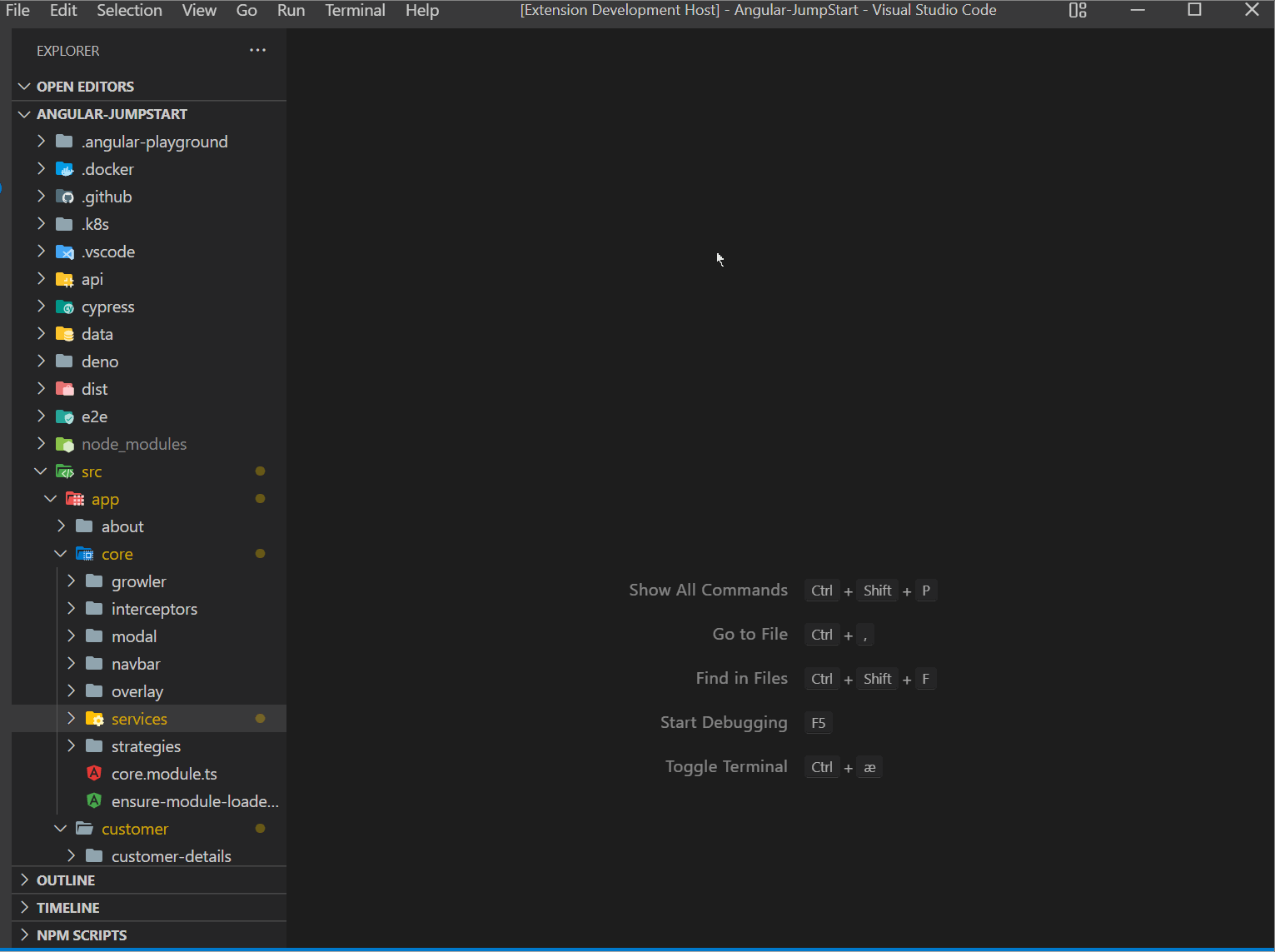 Show dependency injection graph