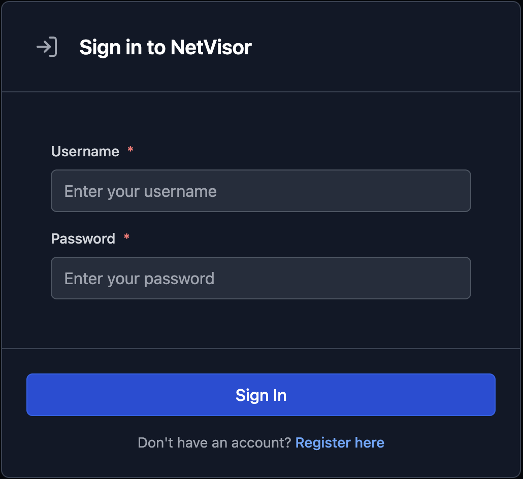 Login Screen