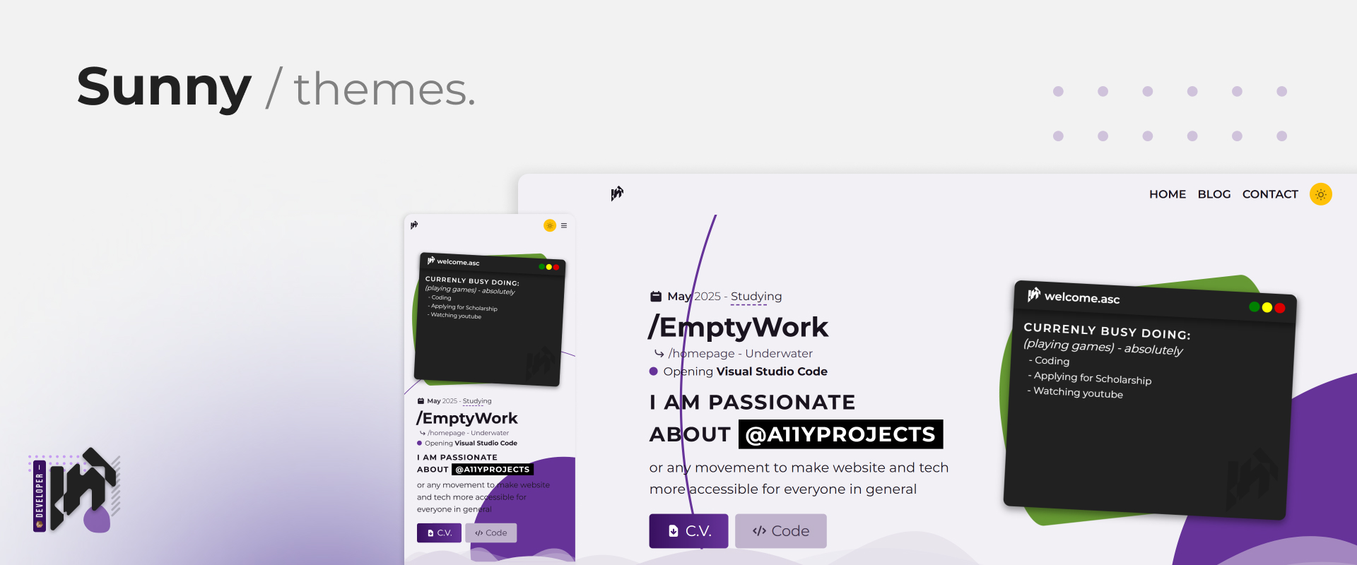 EmptyWork's Personal Website Sunny