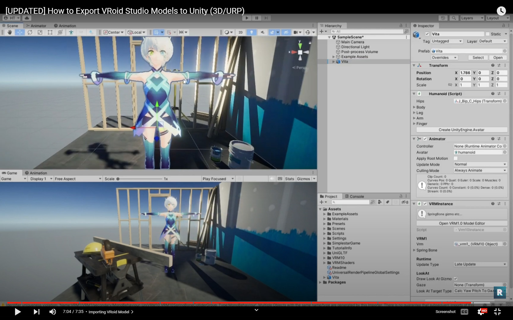 How to Export VRoid Studio Model to Unity