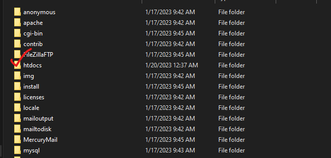 htdocs folder