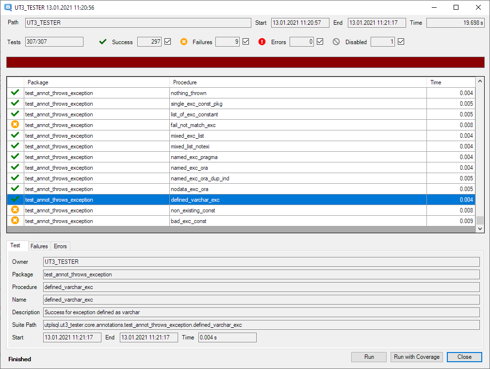 Result Window