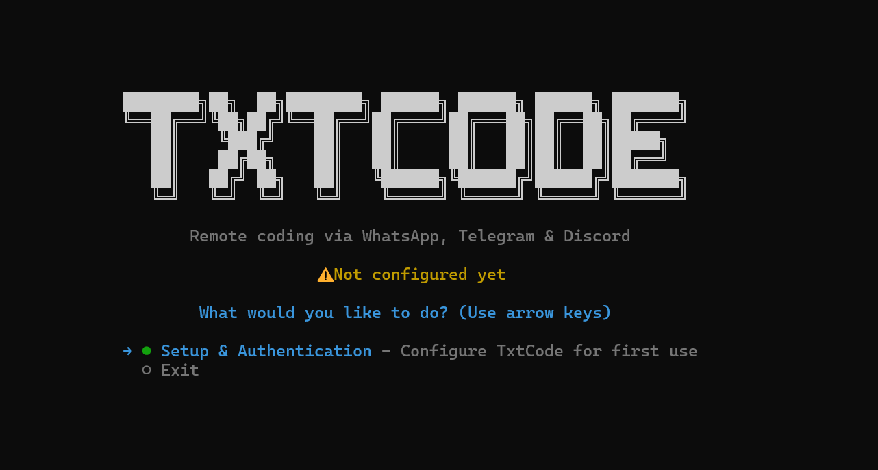 txtcode terminal interface