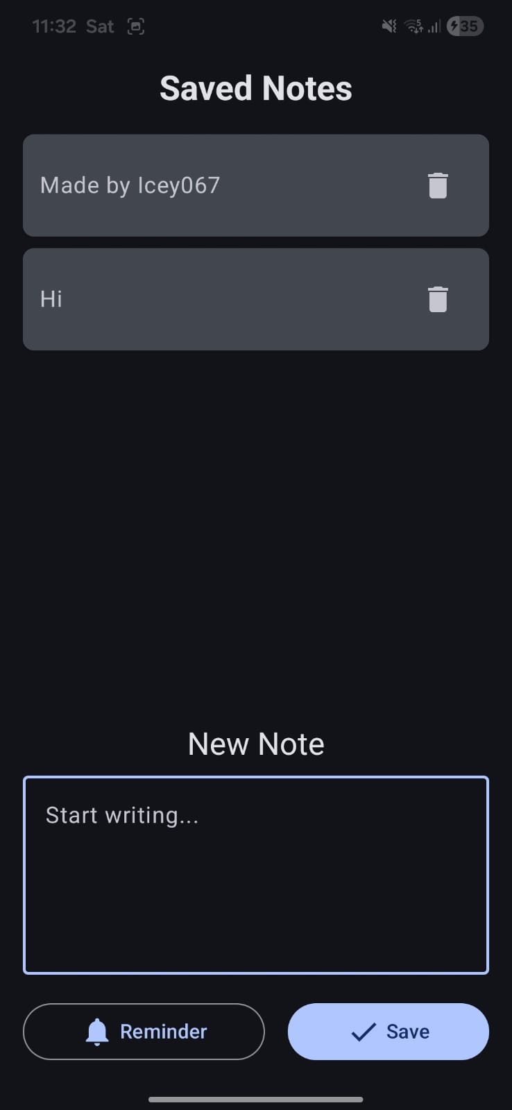 Notes App Screenshot