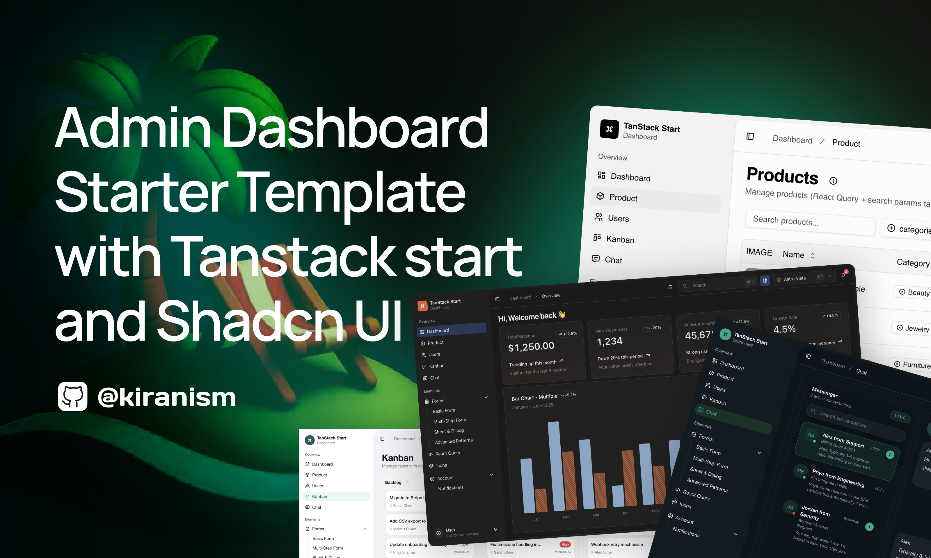 TanStack Start Dashboard Cover