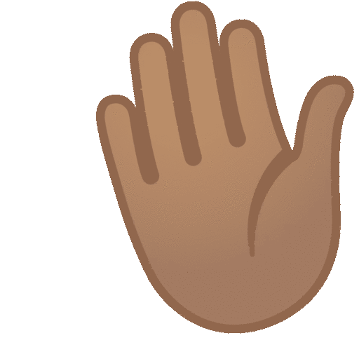 Black waving hand