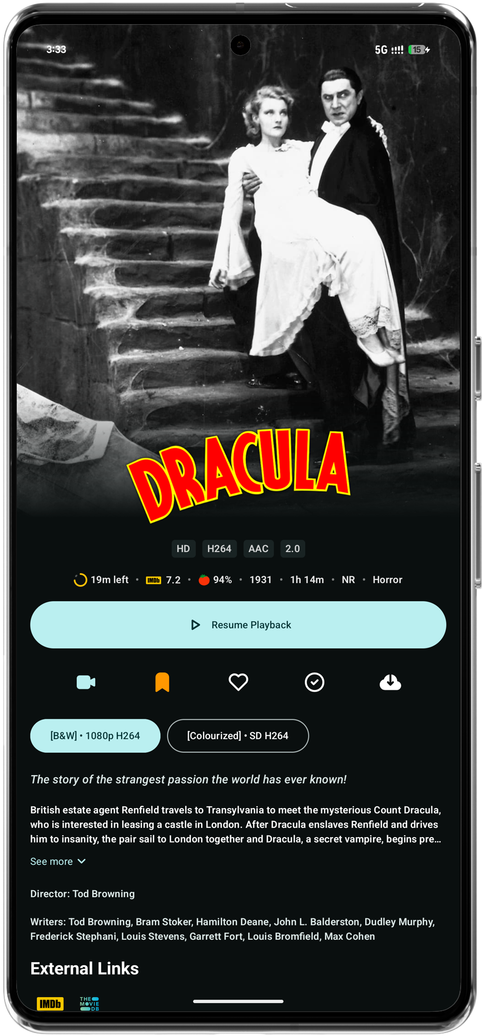 Movie Details Page