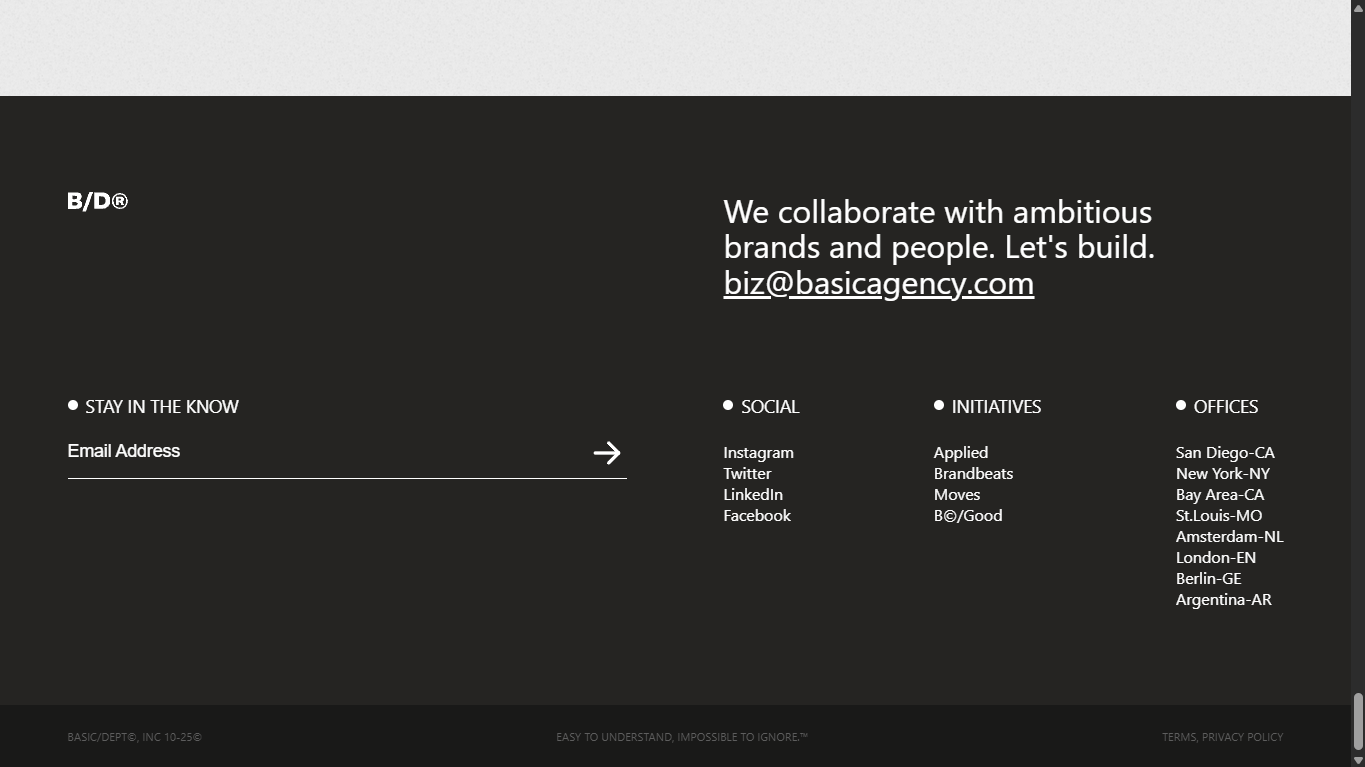 Footer Screenshot