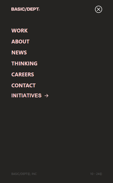 Menu Mobile Screenshot