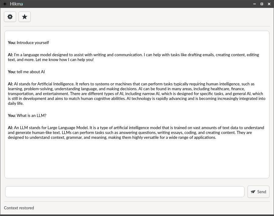Settings dialog